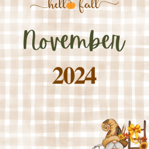 Autumn November 2024 Digital Planner Cover